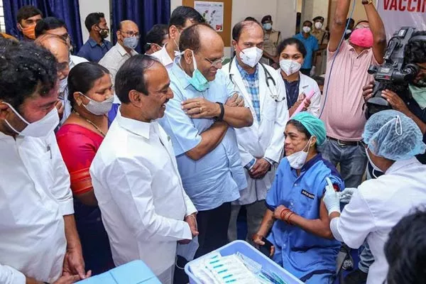 Corona Vaccination Speedup in Telangana - Sakshi