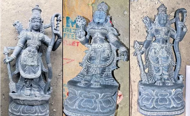 Idols Of Rama Lakshmana And Sita Ready To Prestige In Ramatheertham - Sakshi