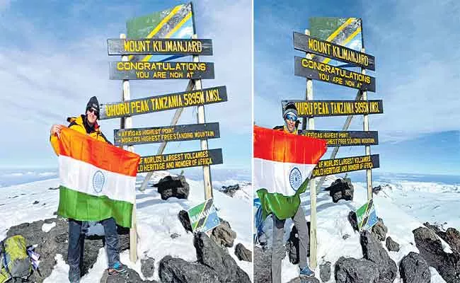 Hyderabad Top Cop Scales Mt Kilimanjaro - Sakshi