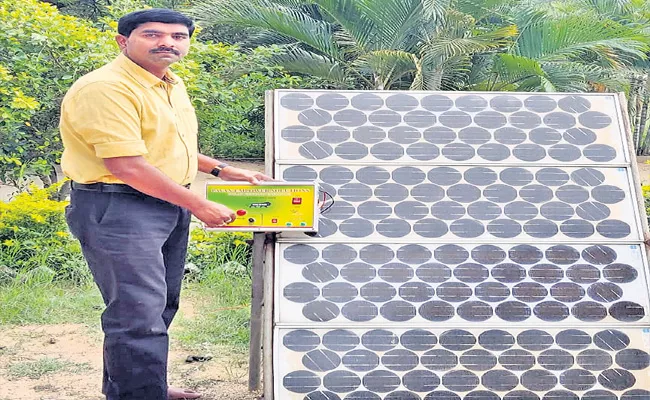 Chittoor Man Invented Device That Prevents Elephants From Entering Crops - Sakshi