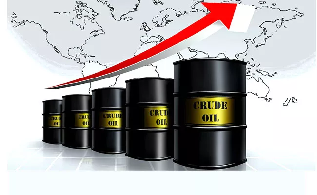 Crude oil prices rising on Saudi Arabia production cuts - Sakshi