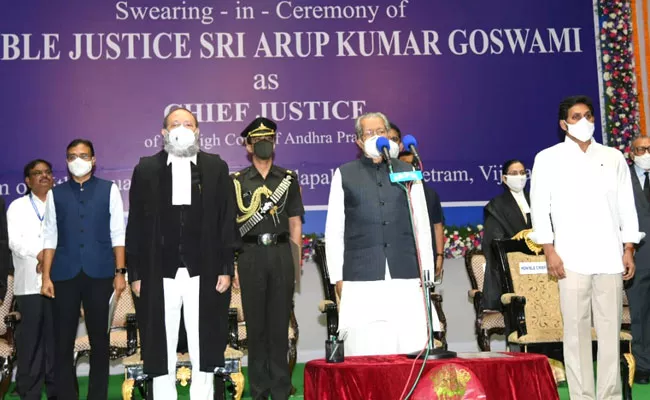 Justice Arup Kumar Goswami Was Sworn In As CJ of the High Court - Sakshi