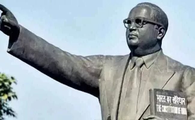 Insult To Ambedkar Statue In West Godavari - Sakshi