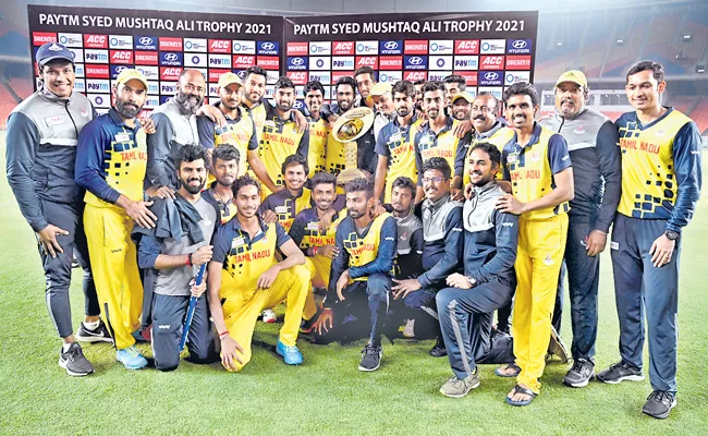 Tamil Nadu beat Baroda to win second Syed Mushtaq Ali Trophy - Sakshi