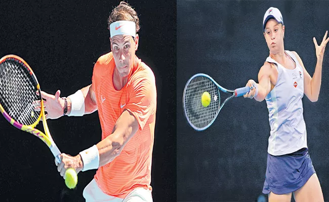 Ashleigh Barty And Rafael Nadal Won First Round In Australian Open - Sakshi