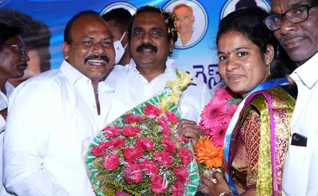 Village Volunteer Elected As Sarpanch In East godavari - Sakshi