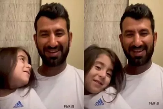 Chateswar Pujara Daughter Says Unga Thala Superuu Reflects MS Dhoni  - Sakshi