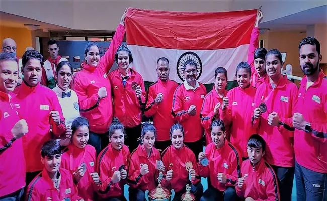 Indian Women Boxers Got Gold Medal In Montenegro Youth Tournament - Sakshi