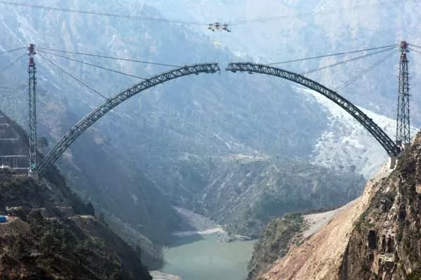 Chenab Railway Bridge Ready For Unveiling In Jammu Kashmir - Sakshi