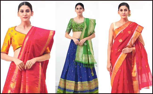 Bhargavi Kunam Chanderi Silk Latest Design Sarees With Bright Combination - Sakshi