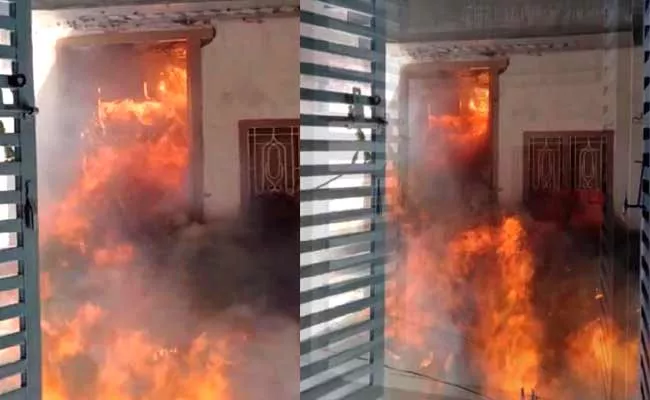 Fire Accident At Srinivasa High School In Hyderabad - Sakshi