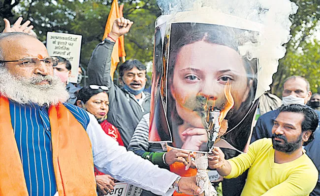 Delhi police has registered a case against activist Greta Thunberg  - Sakshi