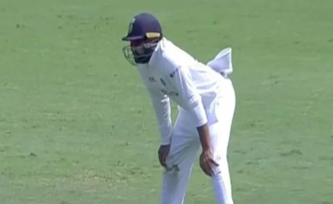 Rohit Sharma Wearing Helmet While Fielding At Second Slip In India Vs England Chennai Test Match - Sakshi