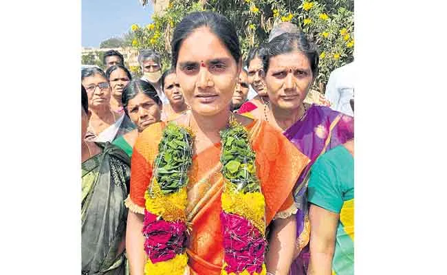 Village Volunteer Was Elected Sarpanch - Sakshi