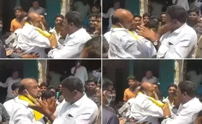 TDP Former MLA JC Prabhakar Reddy Slaps Party Activist - Sakshi