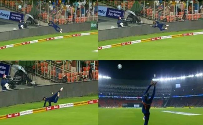 KL Rahul Wows Fans With Sensational Fielding Effort In 1st T20 - Sakshi