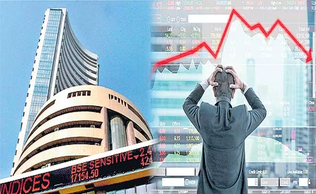 Sensex falls 397 points, Nifty ends below 15,000 dragged by financials - Sakshi