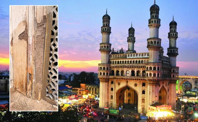 Epic Charminar Building Is Becoming Extremely Week In Repairing - Sakshi