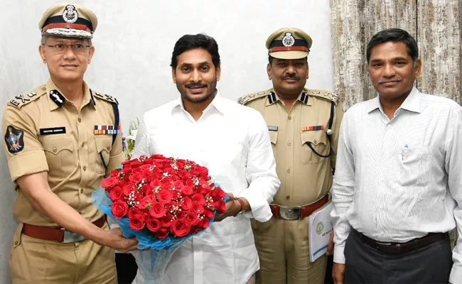 CM YS Jagan Appreciates To DGP Gautam Sawang And Police Department - Sakshi