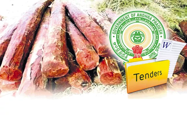 Global tenders for above 318 tonnes of red sandalwood auction - Sakshi