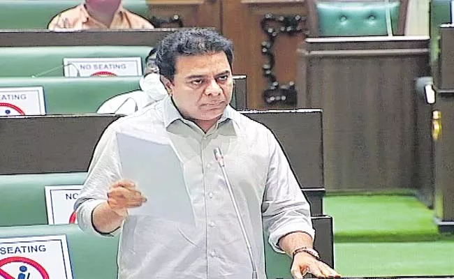 Minister KTR Fire On Central Govt  in Assembly - Sakshi