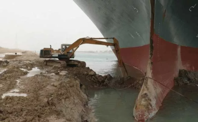 Suez Canal Is Blocked by Container Ship Causing Huge Traffic Jam - Sakshi