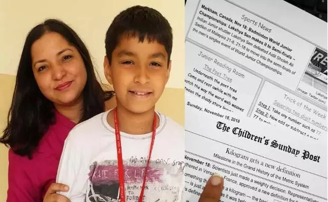 Nidhi Arora Created children Newspaper To Improve Her Son Knowledge - Sakshi