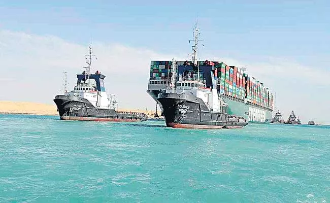 Suez Canal reopens after giant stranded ship is freed - Sakshi