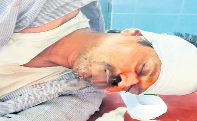 TDP Leader Assassination attempt for not voting TDP in panchayat elections - Sakshi