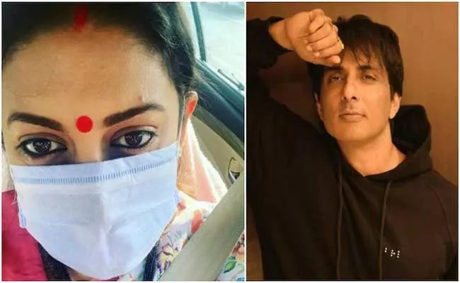 Smriti Irani Reminds Her Fans To Wear Masks: Celebrities Comments - Sakshi