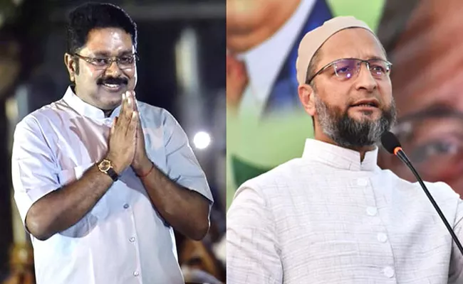 Tamil Nadu Assembly Polls Asaduddin Owaisi Ties Up With TTV Dhinakaran - Sakshi