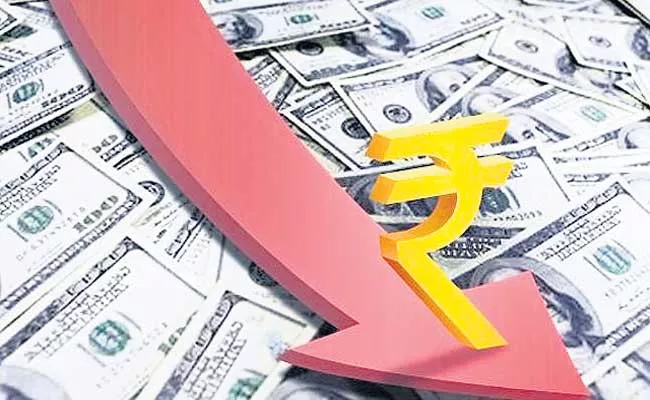 Rupee Falls 23 Paise To 73.79 Against US Dollar - Sakshi