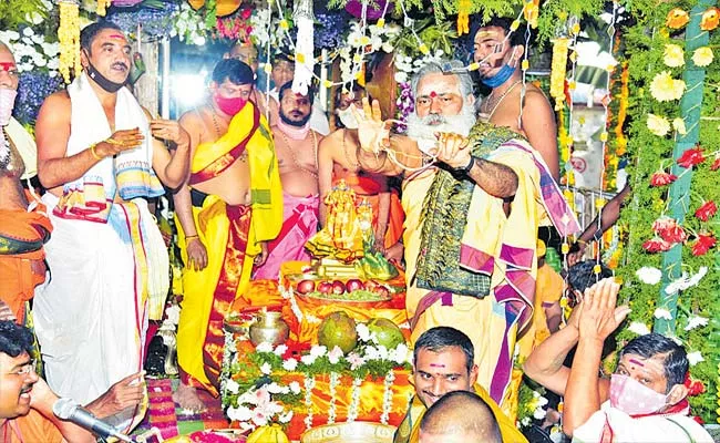 Lord Shiva Parvathi Kalyanam At Vemulawada - Sakshi