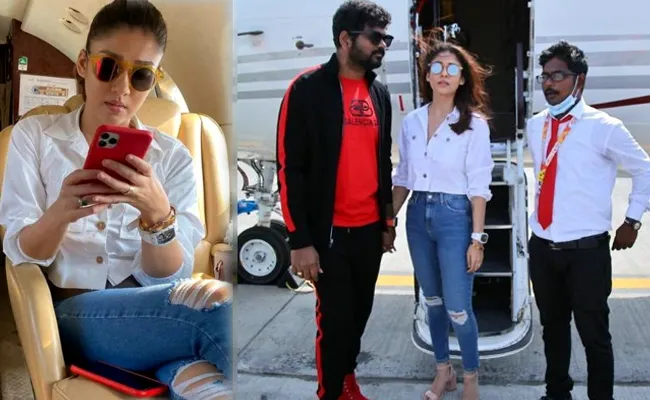 Nayanthara Her Boyfriend Vignesh Shivan Jets Off To Kochi Video Viral - Sakshi