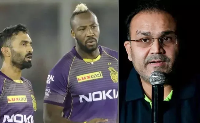 IPL 2021: Sehwag Slams Russel, Karthiks Approach After KKR Shameful Defeat Against Mumbai Indians - Sakshi