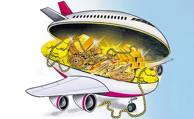 Illegal gold smuggling from Arab countries to Chennai - Sakshi