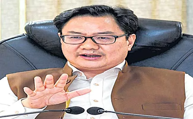 Union Sports Minister Kiren Rijiju expecting double digit medals - Sakshi