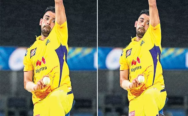 Deepak Chahar 4 for 13 stuns Punjab Kings top-order in IPL - Sakshi