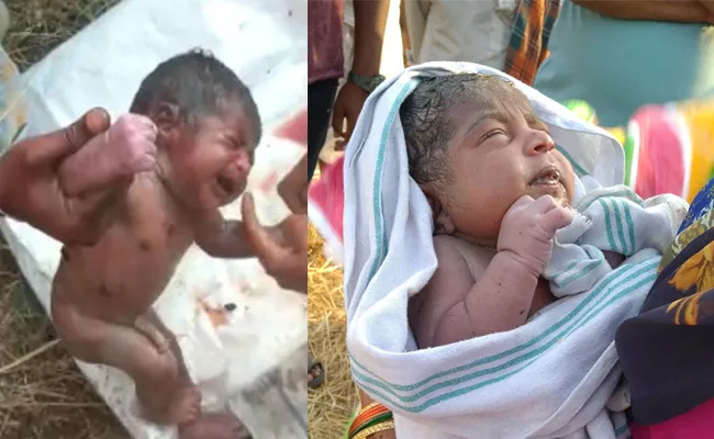 Newborn Baby Girl Found In Garbage At Nirmal District - Sakshi