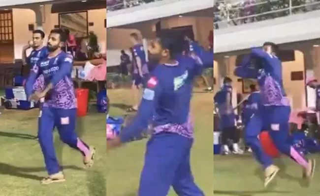 IPL 2021 Shreyas Gopal Imitates Bumrah Ashwin Harbhajan Singh Bowling Viral - Sakshi