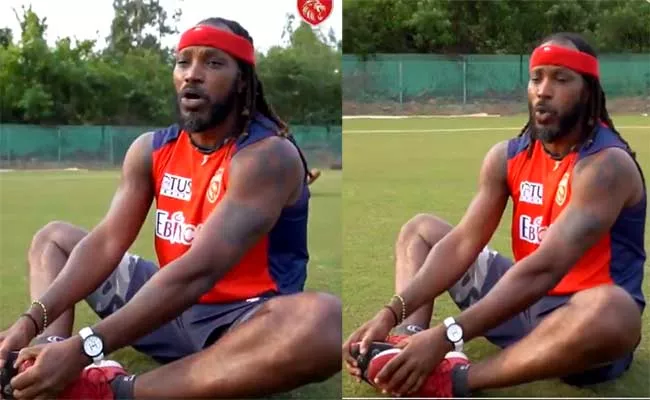 IPL 2021: Chris Gayle Tries Amrish Puri Iconic Dialogue Became Viral - Sakshi