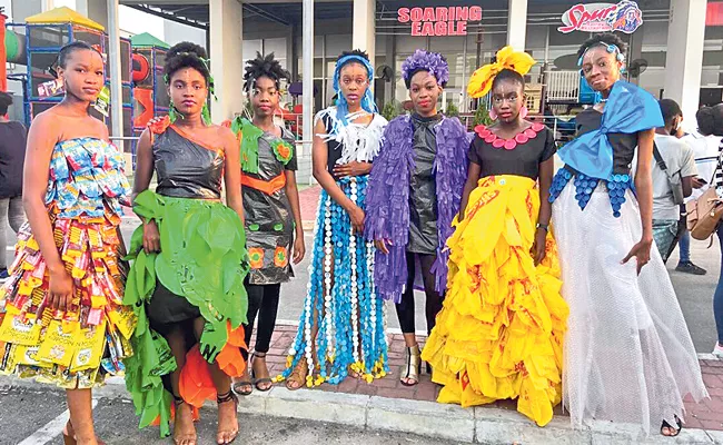 Nigerian Teen Climate Activists Create Fashion Waste Fight Pollution - Sakshi