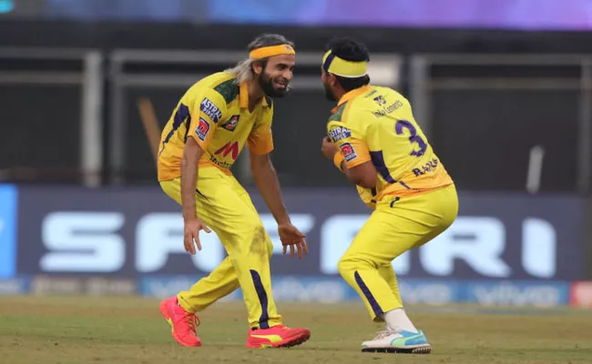 IPL 2021: Imran Thahir Super Run Out To Kyle Jamieson Became Viral - Sakshi