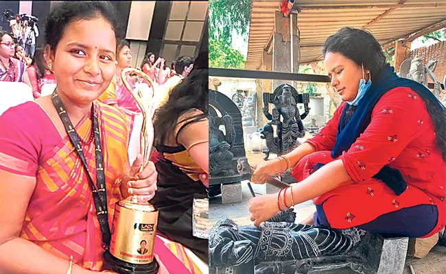 Sakshi Special Story About Female Sculptor Bhuvaneswari