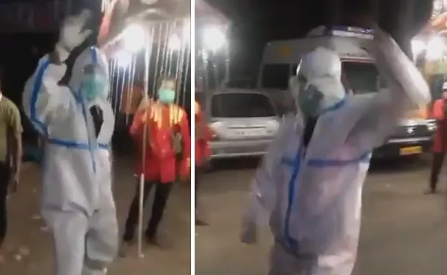 Uttarakhand: Ambulance Driver Dance In PPE Kit - Sakshi