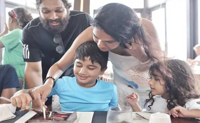 Allu Arjun Special Birthday Wishes To Son Allu Ayaan On Twitter - Sakshi