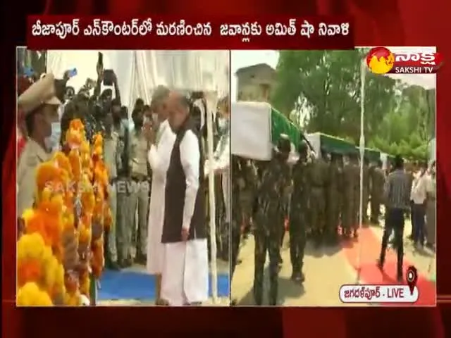 Home Minister Amit Shah pay tributes to jawans