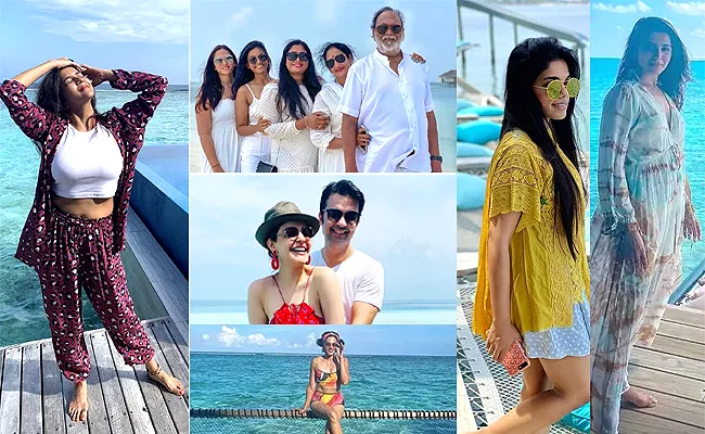 Tollywood Hero And Heroines Enjoying Vacation At Maldives - Sakshi