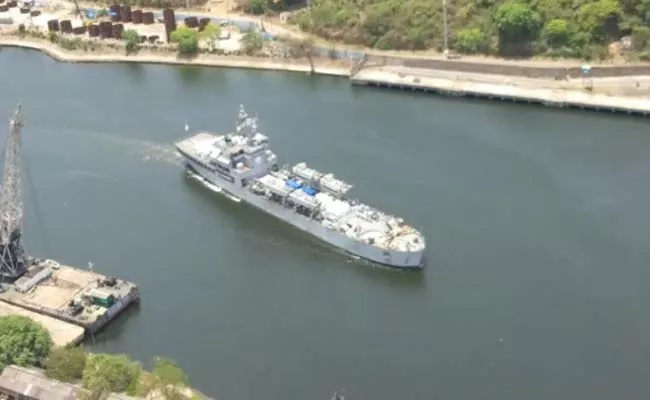 INS Airavat Reached To Visakha Port - Sakshi