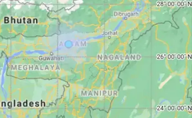 Earthquake Shakes Assam Twice A Day - Sakshi